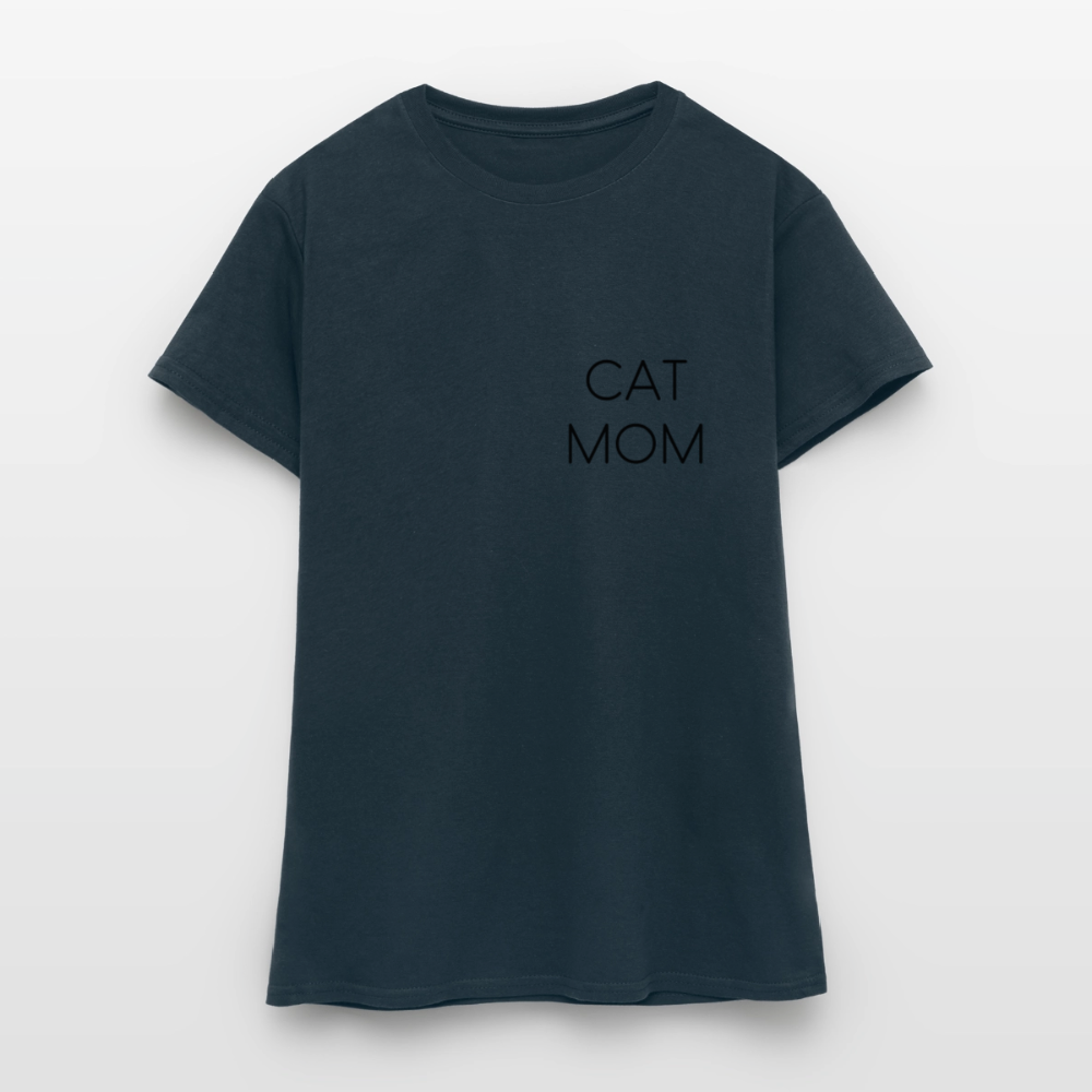 Pedro's T-Shirt CAT MOM Stolzes Personal einer Katze Black Edition - Navy