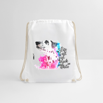 Boa´s Turnbeutel Splash Life is not just black and white Edition Black - Weiß