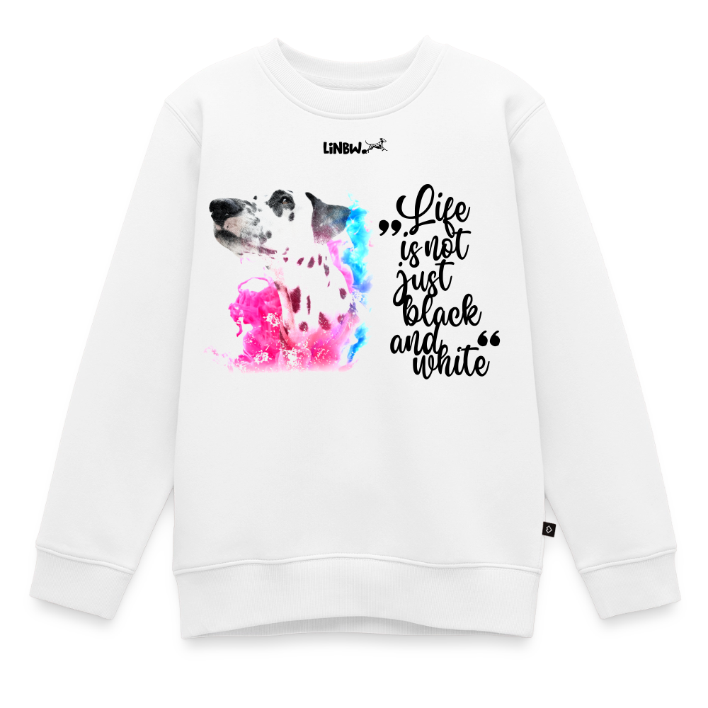 Boa's Pullover Splash Life is not just black and white Edition Black - Weiß
