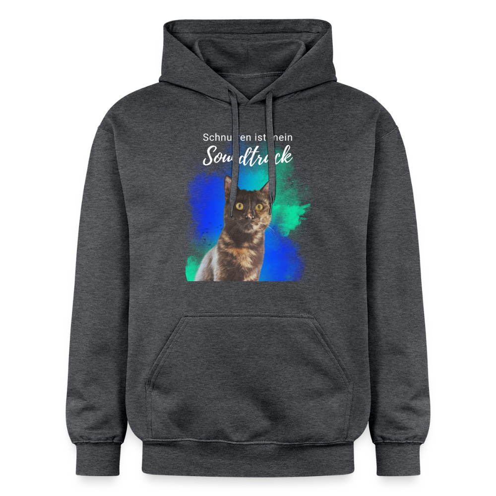 Nala's Hoodie Schnurren ist mein Soundtrack White Edition - Dunkelgrau meliert