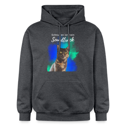 Nala's Hoodie Schnurren ist mein Soundtrack White Edition - Dunkelgrau meliert
