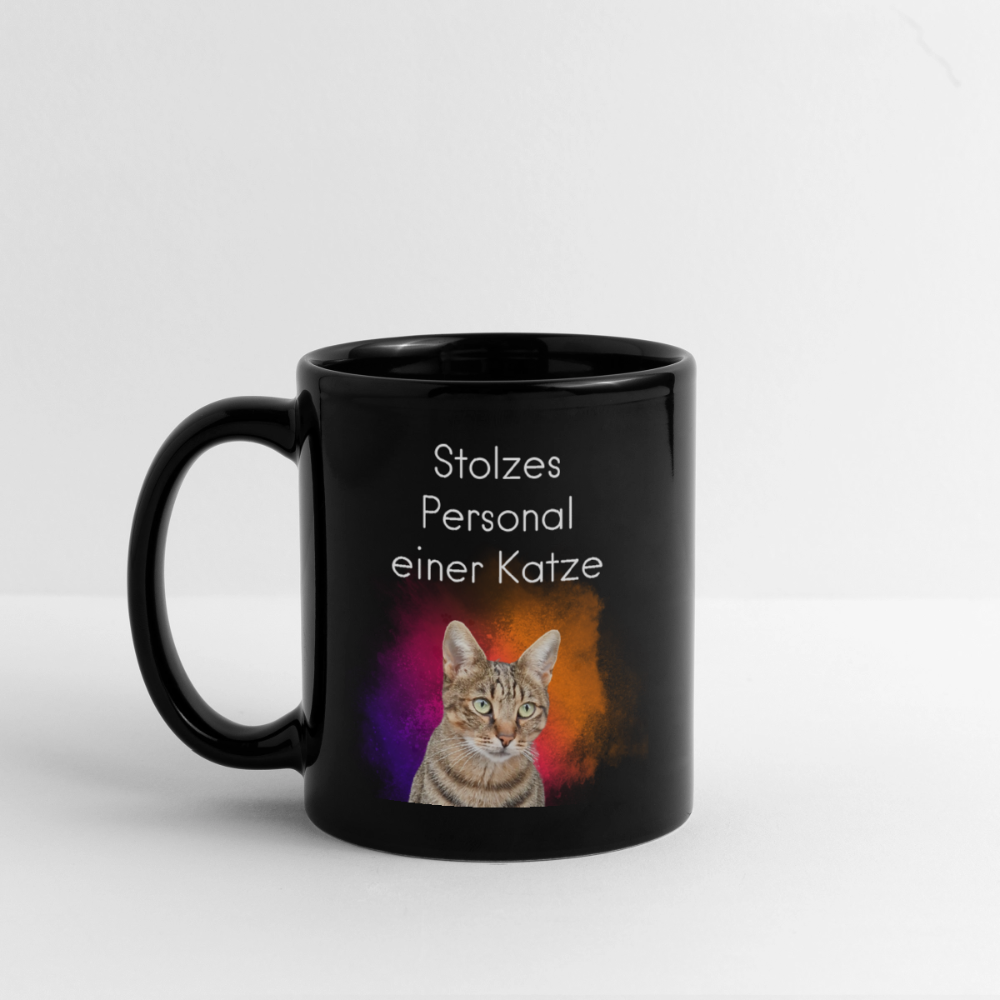 Pedro´s Keramiktasse Stolzes Personal einer Katze Black Edition - Schwarz
