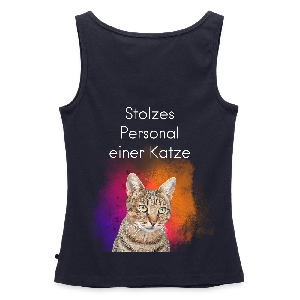 Pedro´s Tank Top Premium Stolzes Personal einer Katze CAT MOM Black Edition - Navy
