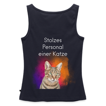 Pedro´s Tank Top Premium Stolzes Personal einer Katze CAT MOM Black Edition - Navy