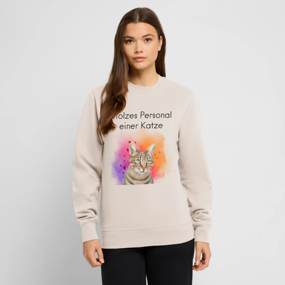 Pedro's Classic Pullover Stolzes Personal einer Katze Black Edition - Sand