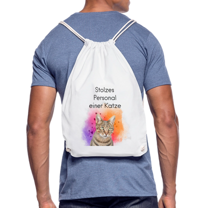 Pedro´s Turnbeutel Stolzes Personal einer Katze - Weiß