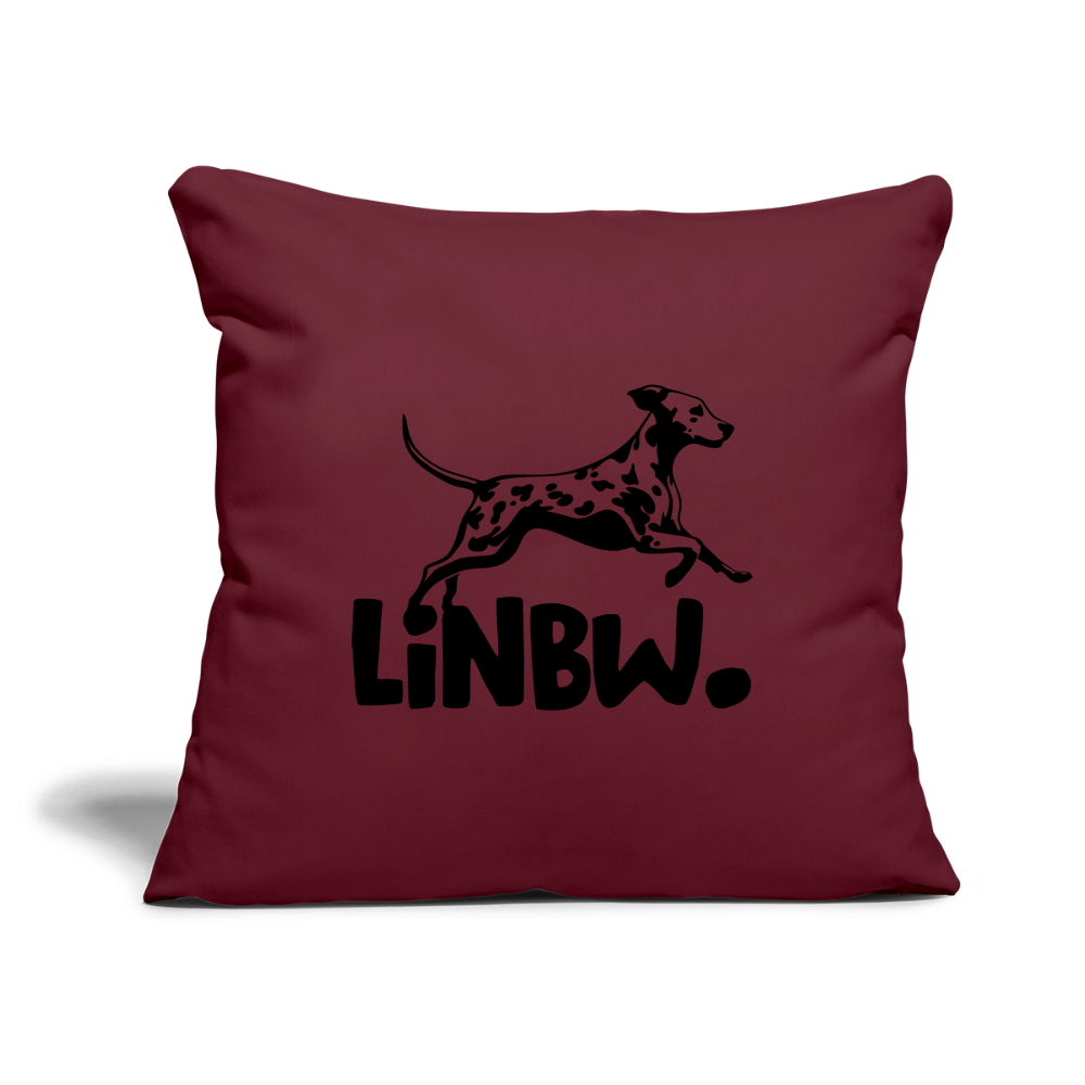 LiNBW. Kissen Black Edition - Burgunderrot