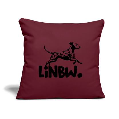 LiNBW. Kissen Black Edition - Burgunderrot