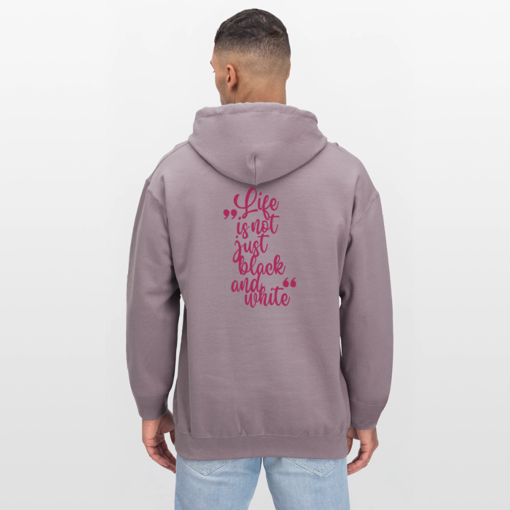LiNBW. Crew Hoodie Pink Edition Life is not just black and white - Lilagrau 