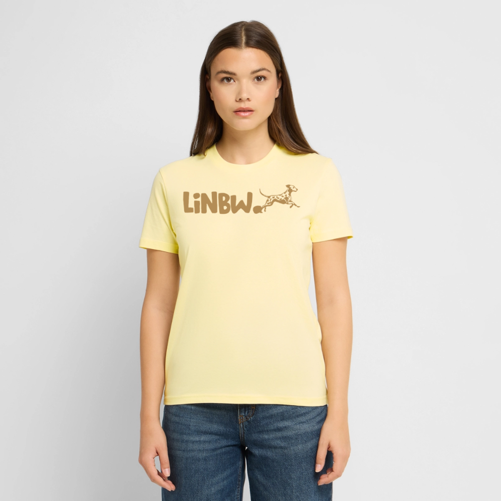 LiNBW. Unisex T-Shirt Premium Crew Brown Edition Life is not just black and white - Creme