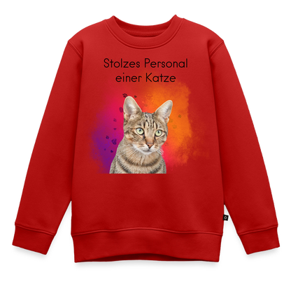 Pedro's Pullover Stolzes Personal einer Katze Black Edition - Rot