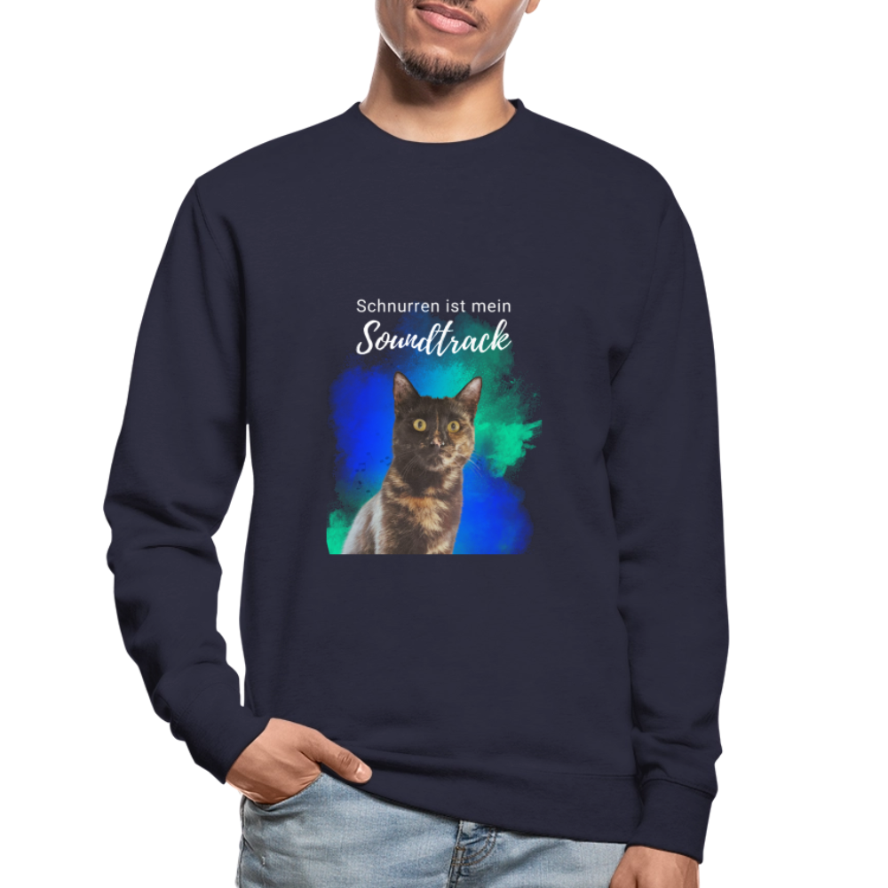 Nala's Classic Pullover Schnurren ist mein Soundtrack White Edition - Navy