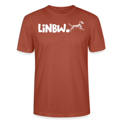 LiNBW. Unisex T-Shirt Premium Crew White Edition Life is not just black and white - Terrakotta