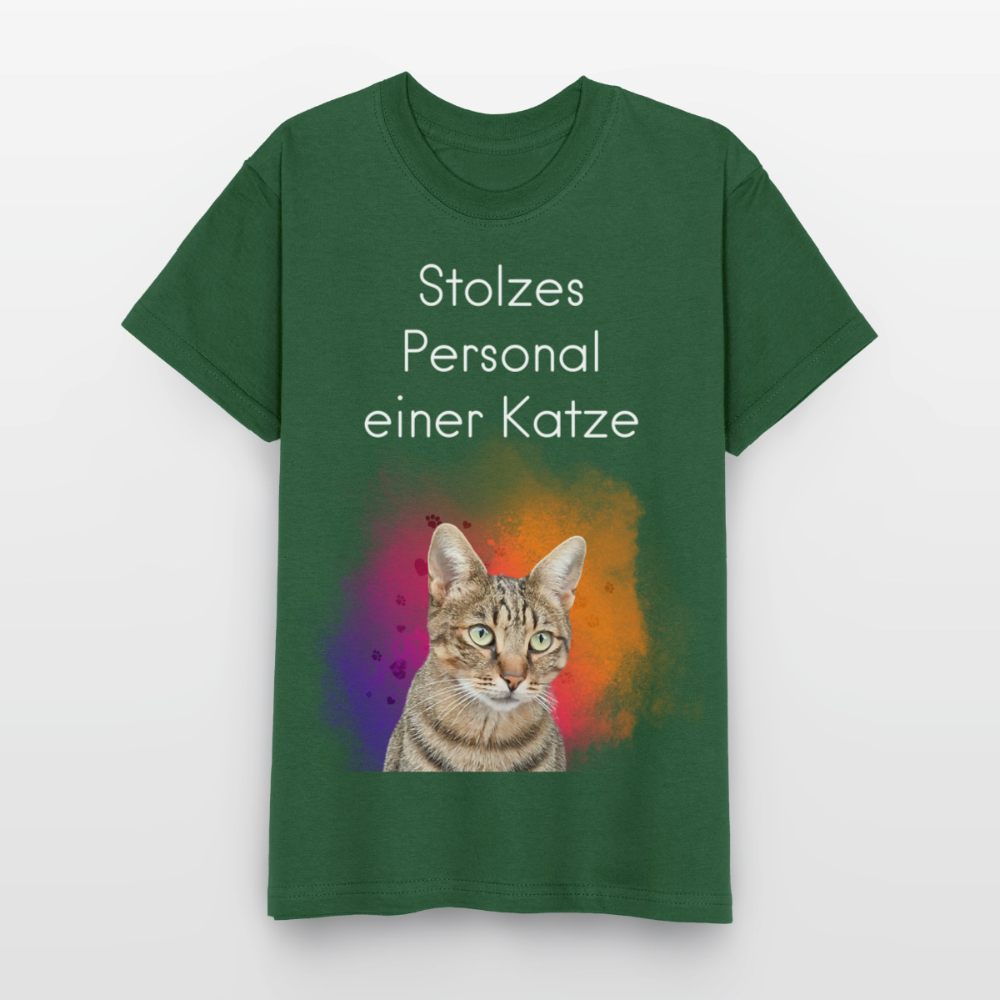Pedro's T-Shirt Stolzes Personal einer Katze White Edition - LiNBW.