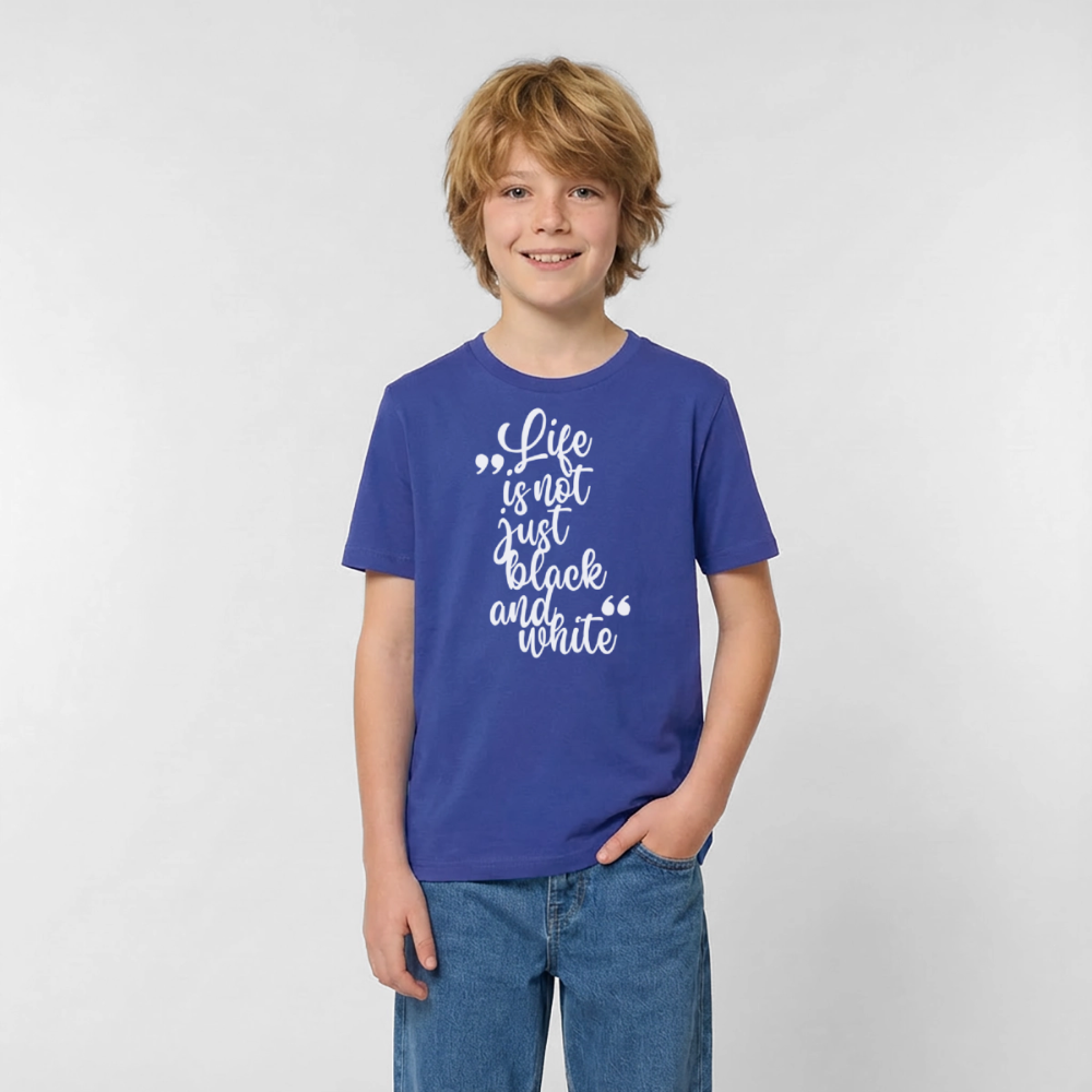 Life is not just black and white T-Shirt White Edition - Royalblau