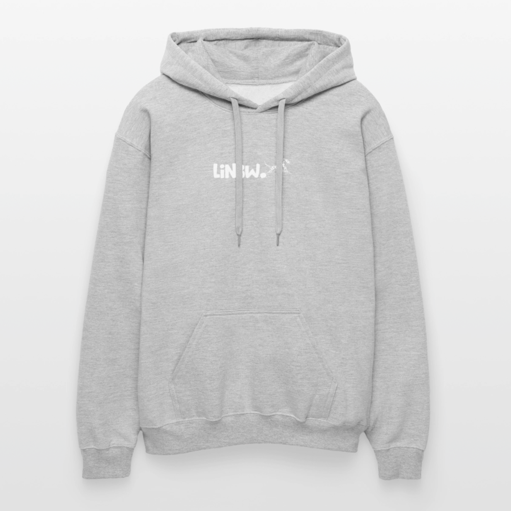 LiNBW. Crew Hoodie White Edition Life is not just black and white - Hellgrau meliert