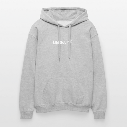 LiNBW. Crew Hoodie White Edition Life is not just black and white - Hellgrau meliert