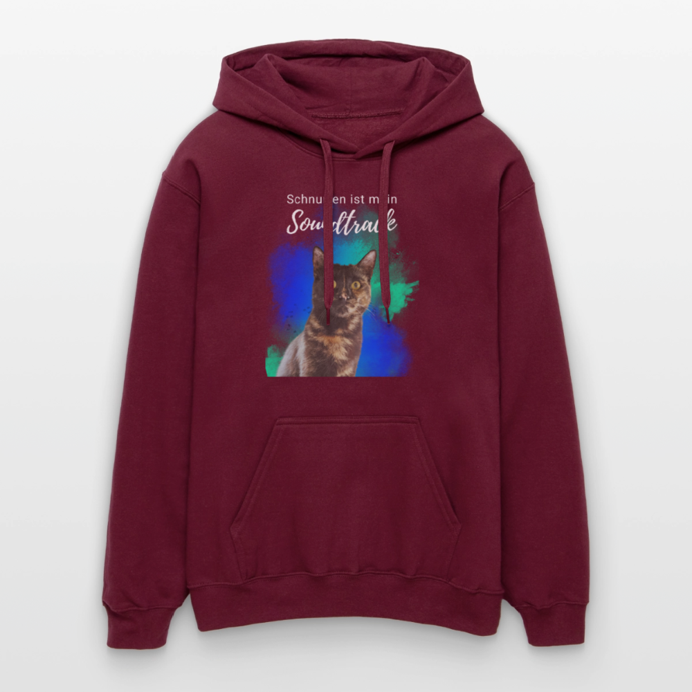 Nala's Hoodie Schnurren ist mein Soundtrack White Edition - Maroon