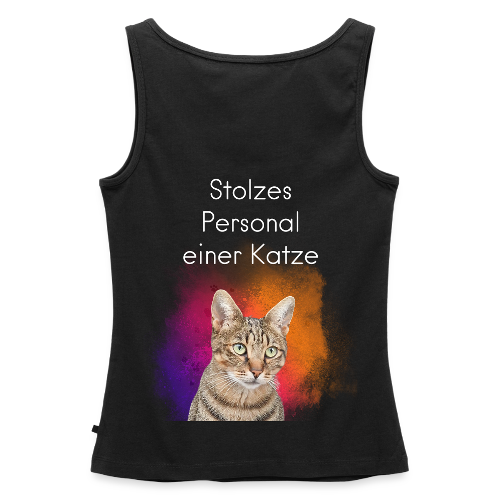 Pedro´s Tank Top Premium Stolzes Personal einer Katze CAT MOM Black Edition - Schwarz