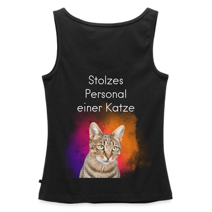 Pedro´s Tank Top Premium Stolzes Personal einer Katze CAT MOM Black Edition - Schwarz