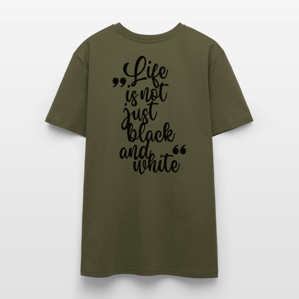 LiNBW. Unisex T-Shirt Premium Crew Black Edition Life is not just black and white - LiNBW.