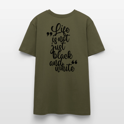 LiNBW. Unisex T-Shirt Premium Crew Black Edition Life is not just black and white - LiNBW.