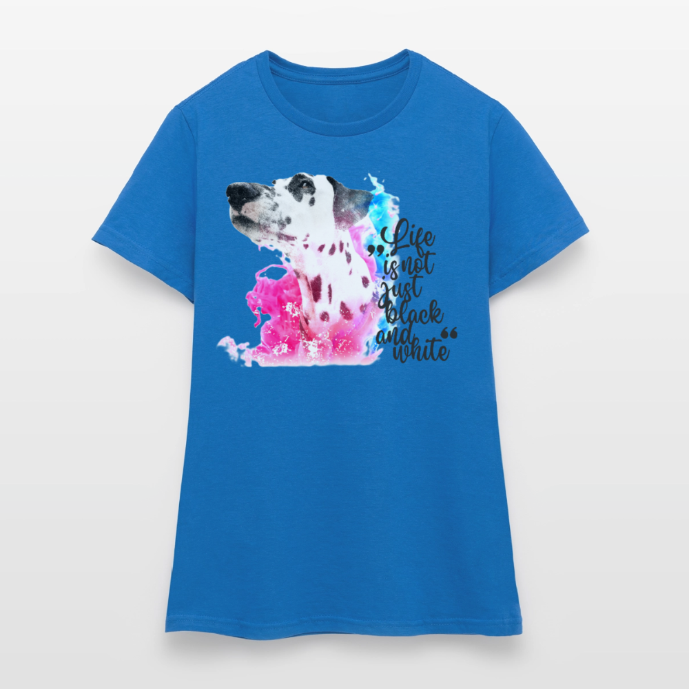 Boa's T-Shirt Splash Black Edition Life is not just black and white - Royalblau