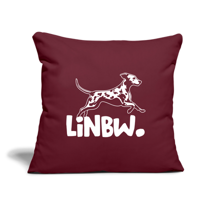 LiNBW. Kissen White Edition - Burgunderrot