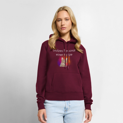 Pedro's Hoodie Stolzes Personal einer Katze White Edition - Burgunderrot