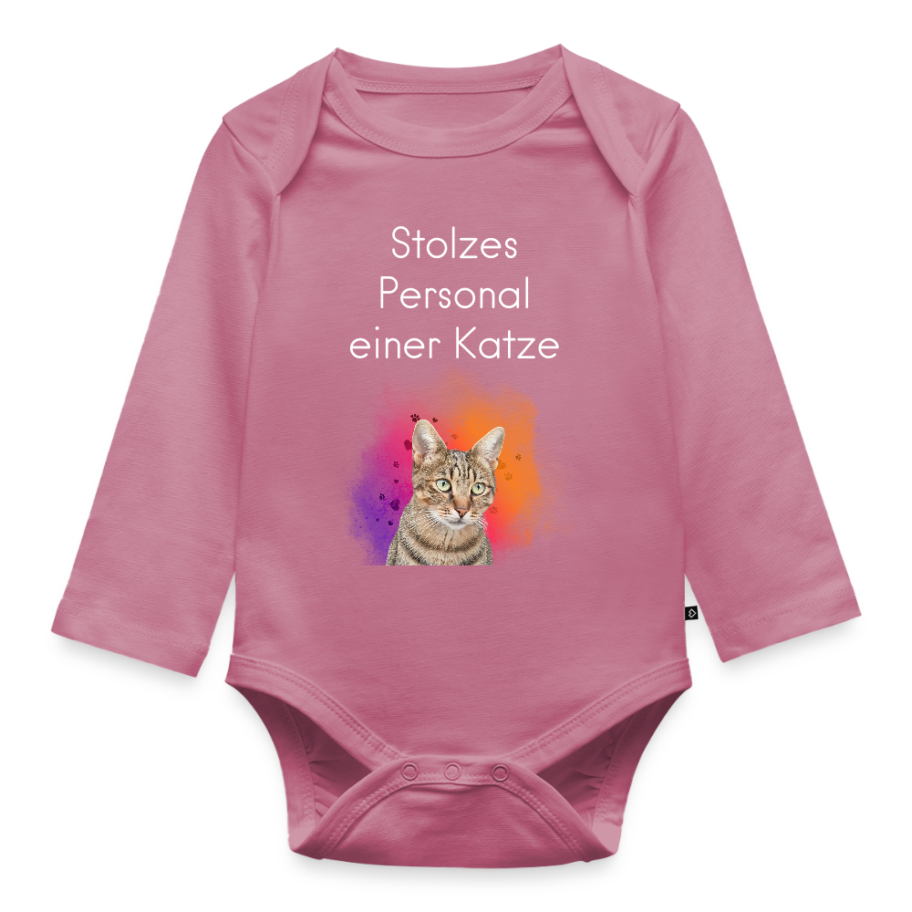 Pedro´s Langarm-Body Stolzes Personal einer Katze White Edition - LiNBW.
