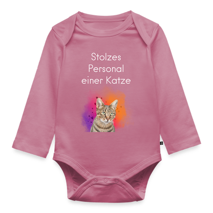 Pedro´s Langarm-Body Stolzes Personal einer Katze White Edition - LiNBW.