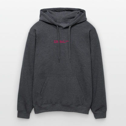 LiNBW. Crew Hoodie Pink Edition Life is not just black and white - Dunkelgrau meliert