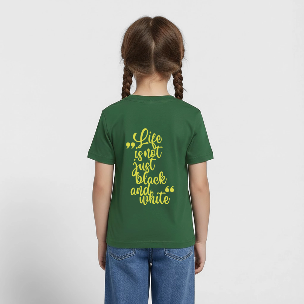 LiNBW. Crew T-Shirt Yellow Edition Life is not just black and white - Flaschengrün