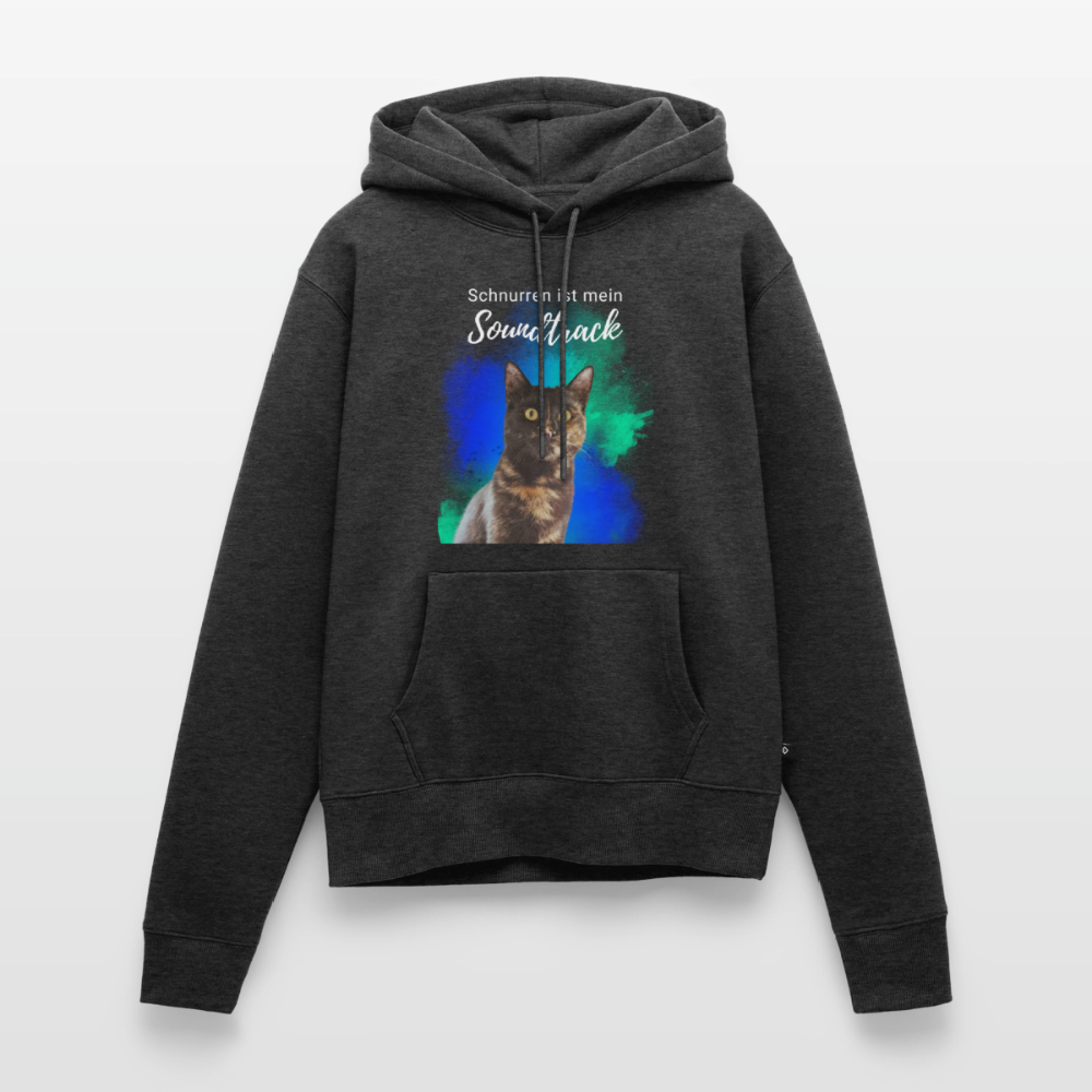 Nala's Hoodie Schnurren ist mein Soundtrack White Edition - Anthrazit meliert