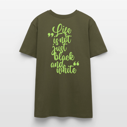 LiNBW. Unisex T-Shirt Premium Crew Green Edition Life is not just black and white - LiNBW.