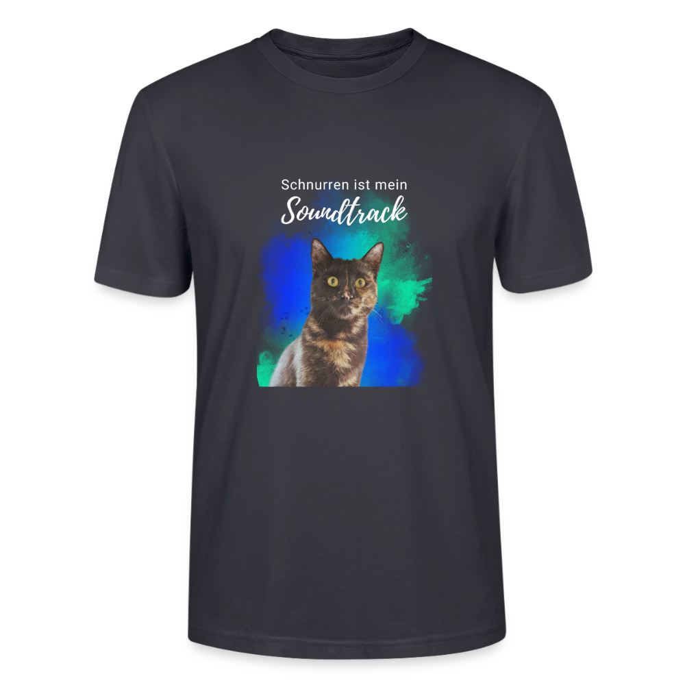 Nala's Unisex T-Shirt Premium Schnurren ist mein Soundtrack White Edition - Dunkles Graublau