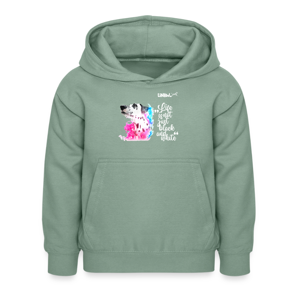 Boa's Hoodie Splash Life is not just black and white Edition White - Graugrün