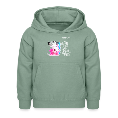 Boa's Hoodie Splash Life is not just black and white Edition White - Graugrün