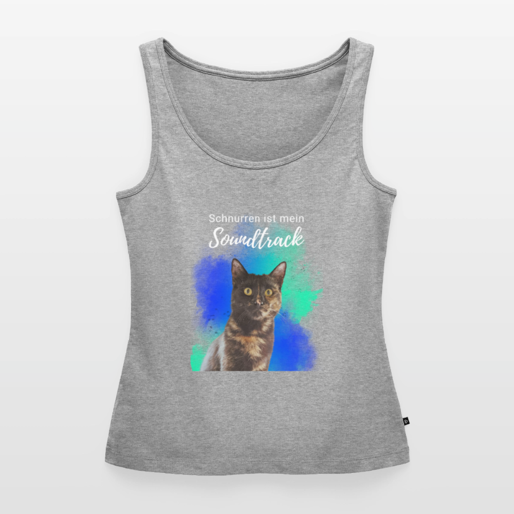 Nala´s Tank Top Premium Schnurren ist mein Soundtrack White Edition - Grau meliert