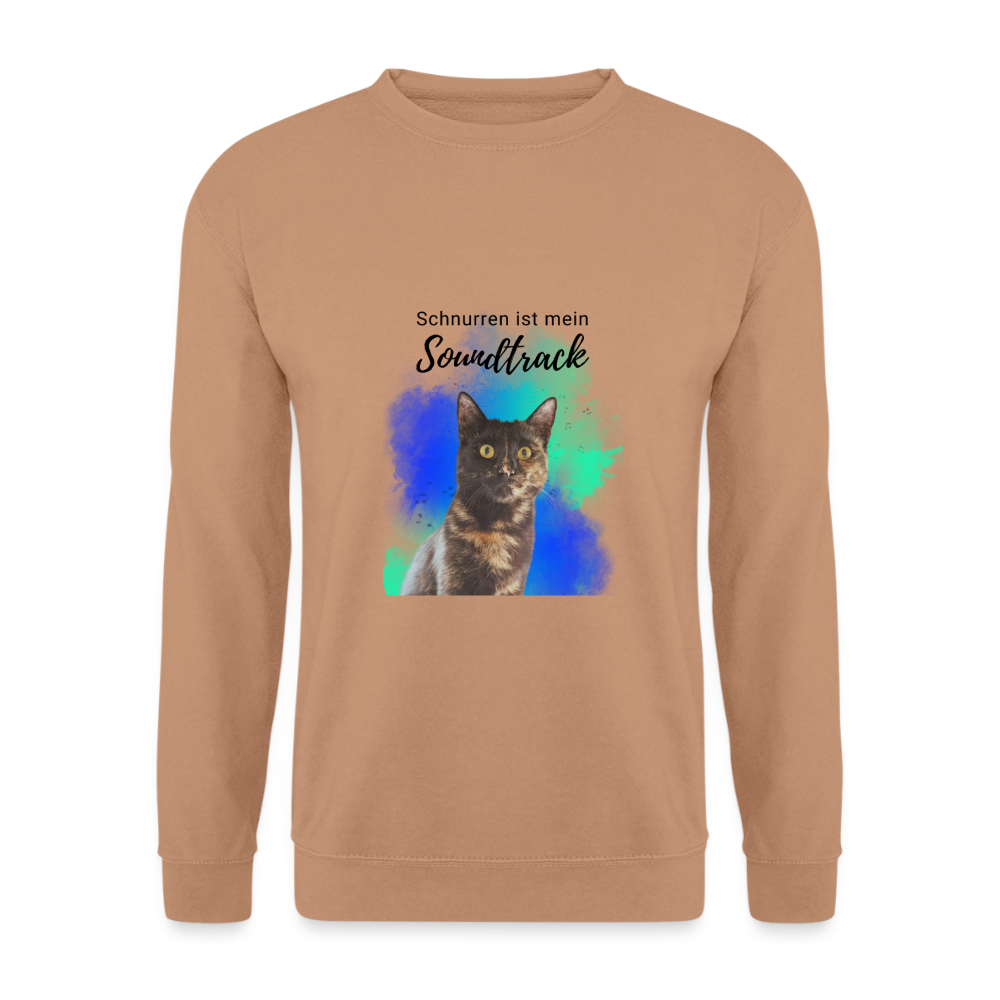Nala's Classic Pullover Schnurren ist mein Soundtrack Black Edition - Mocca