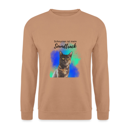 Nala's Classic Pullover Schnurren ist mein Soundtrack Black Edition - Mocca