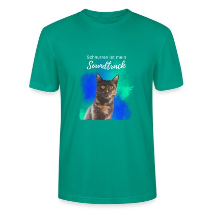 Nala's Unisex T-Shirt Premium Schnurren ist mein Soundtrack White Edition - Blaugrün