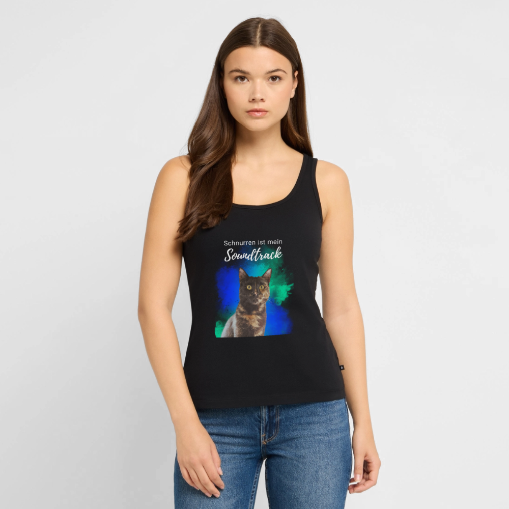 Nala´s Tank Top Premium Schnurren ist mein Soundtrack White Edition - Schwarz
