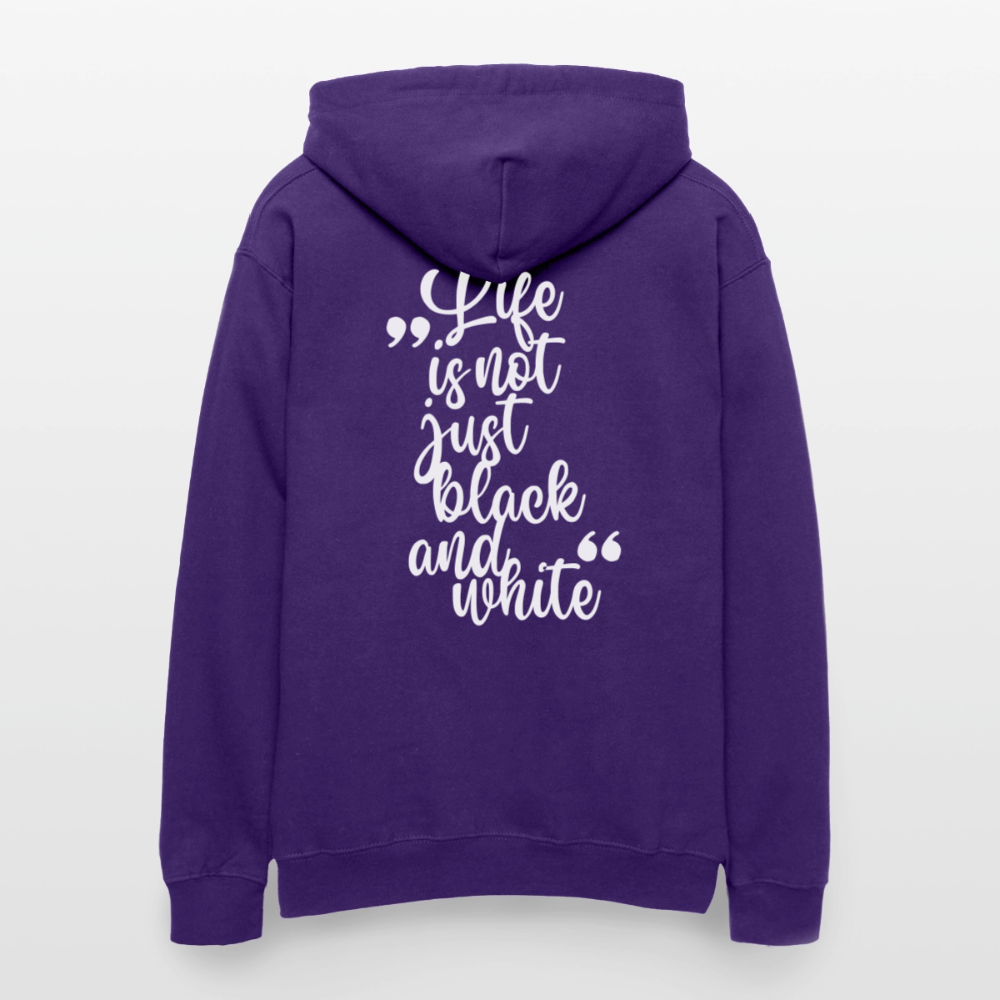 LiNBW. Crew Hoodie White Edition Life is not just black and white - Lila