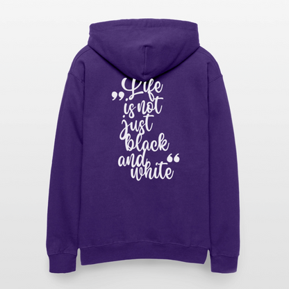 LiNBW. Crew Hoodie White Edition Life is not just black and white - Lila