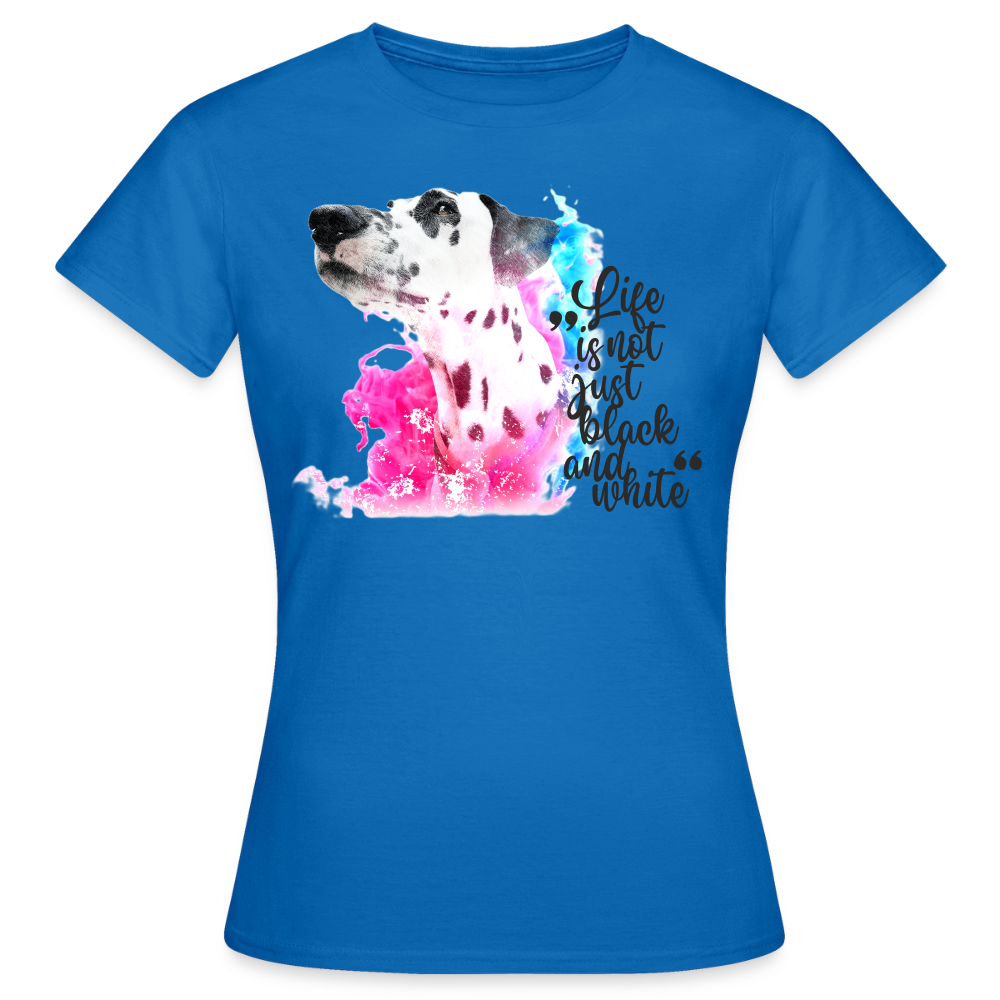 Boa's T-Shirt Splash Black Edition Life is not just black and white - Royalblau