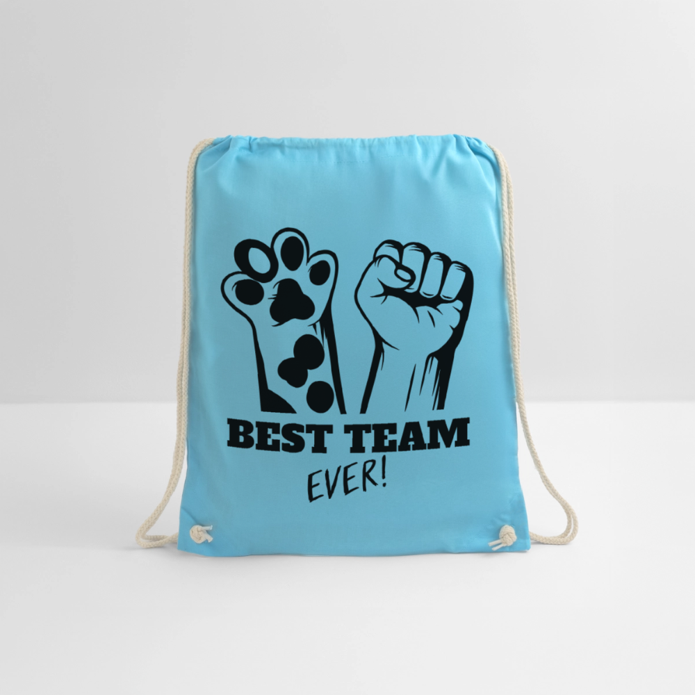 Best Team Ever Turnbeutel Black Edition - Aqua