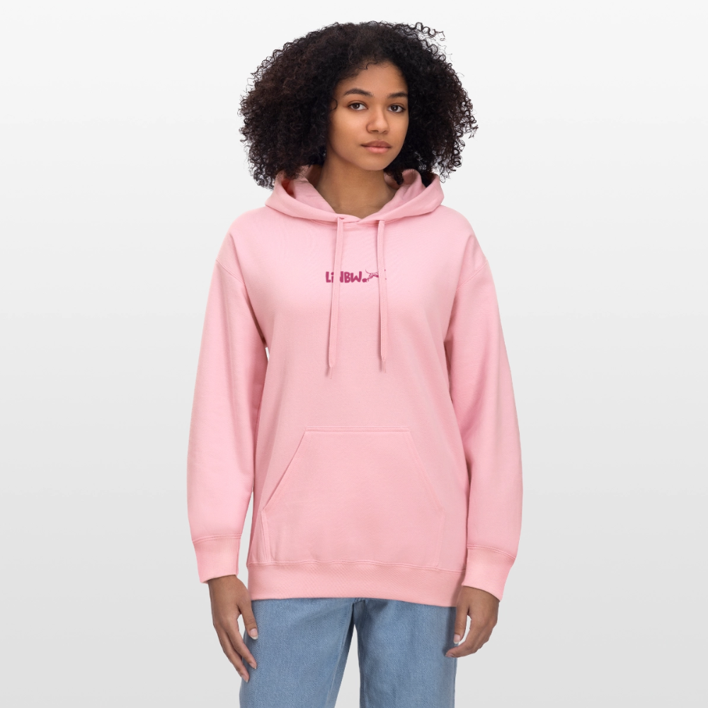 LiNBW. Crew Hoodie Pink Edition Life is not just black and white - Hellrosa