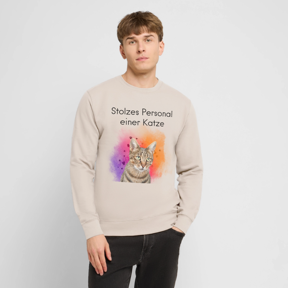 Pedro's Classic Pullover Stolzes Personal einer Katze Black Edition - Sand