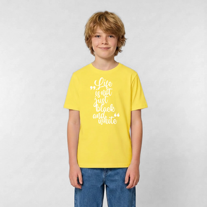 Life is not just black and white T-Shirt White Edition - Gelb